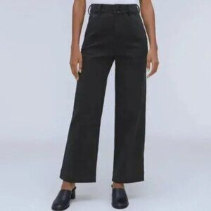 NWT Everlane The Organic Wide Leg Pant Womens 2 Black
